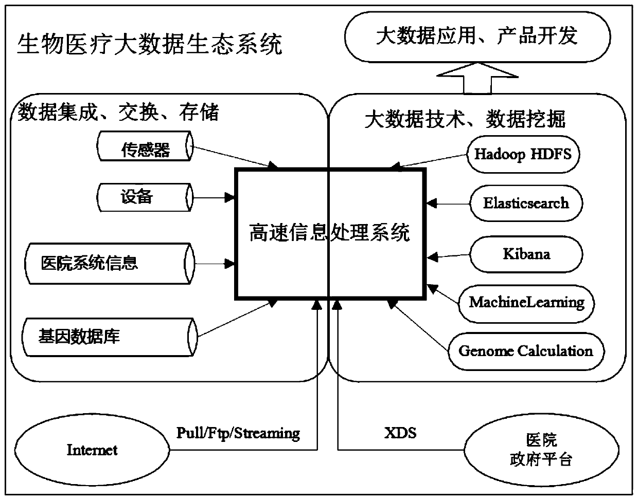 Biomedical high-speed information processing and analyzing system based on big data technology