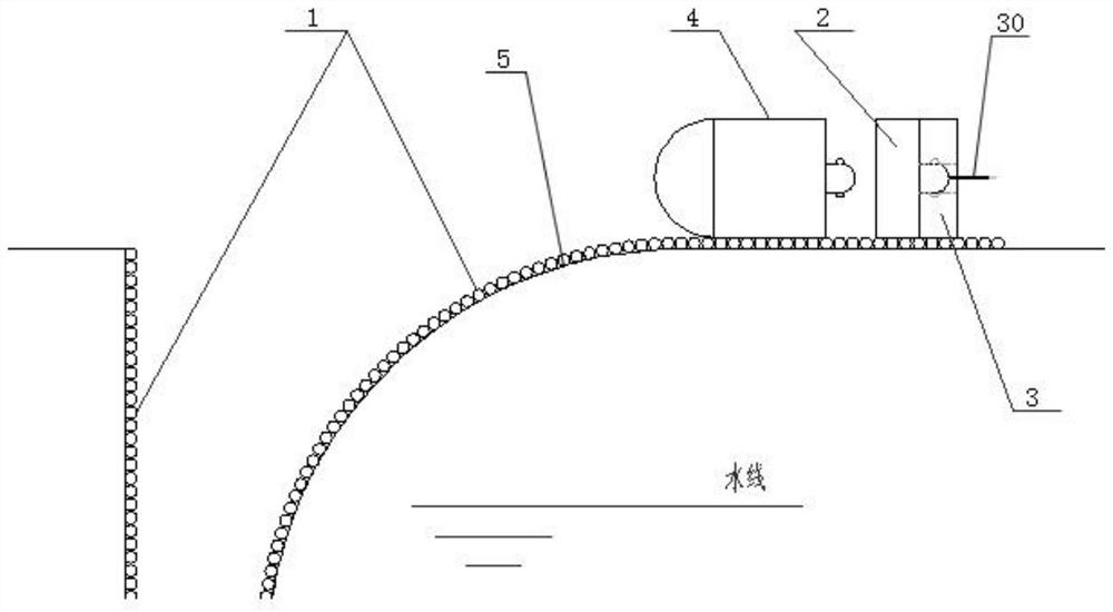 A ship-borne large-scale unmanned equipment underwater delivery and recovery system