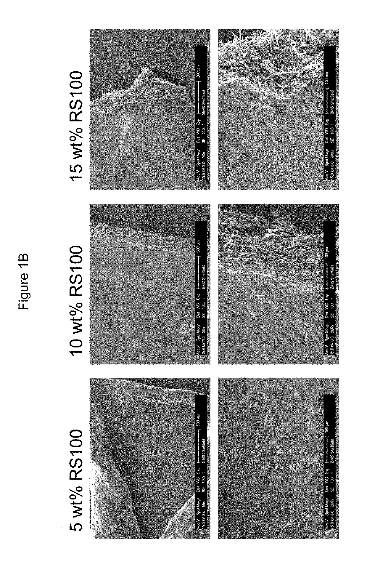 Pharmaceutical composition comprising electrohydrodynamically obtained fibres, the composition having improved residence time on the application site