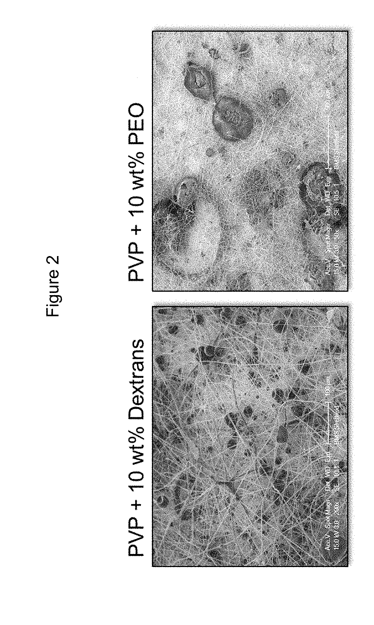 Pharmaceutical composition comprising electrohydrodynamically obtained fibres, the composition having improved residence time on the application site