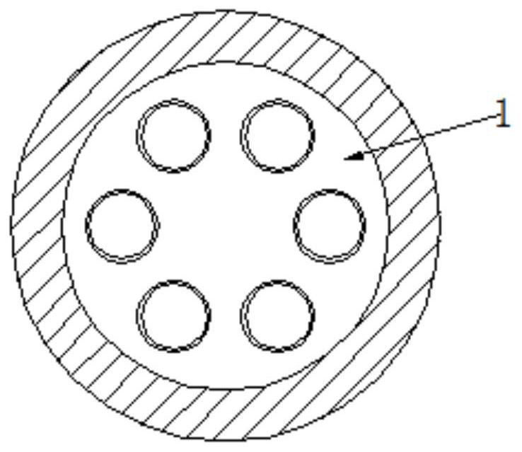 A metal material processing device with higher working efficiency and rotary linkage stamping