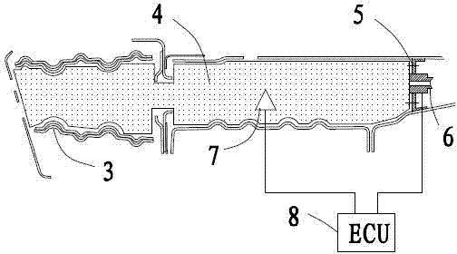 Aerated automobile body longitudinal beam