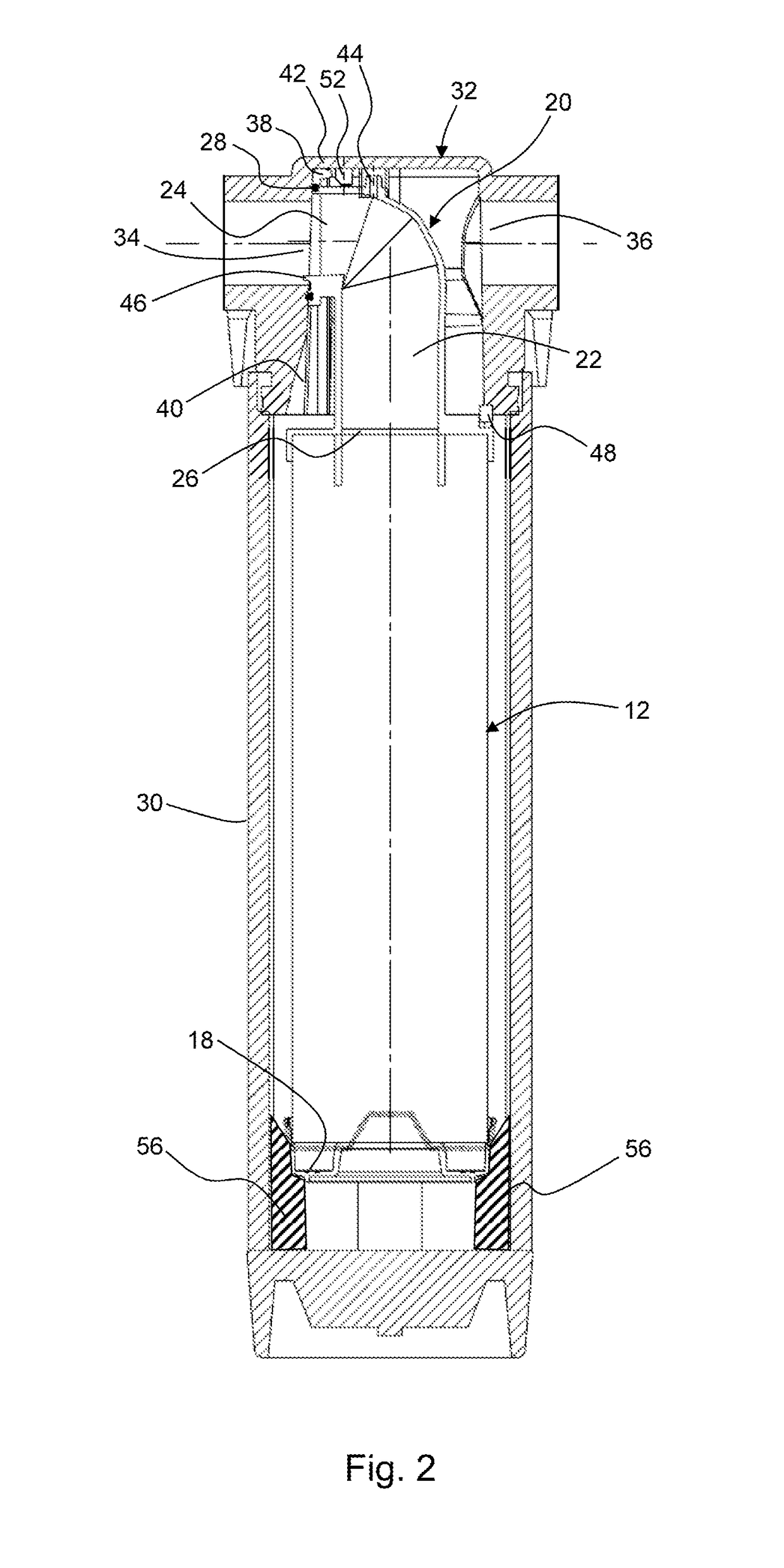 Filter assembly and filter element for use in the assembly