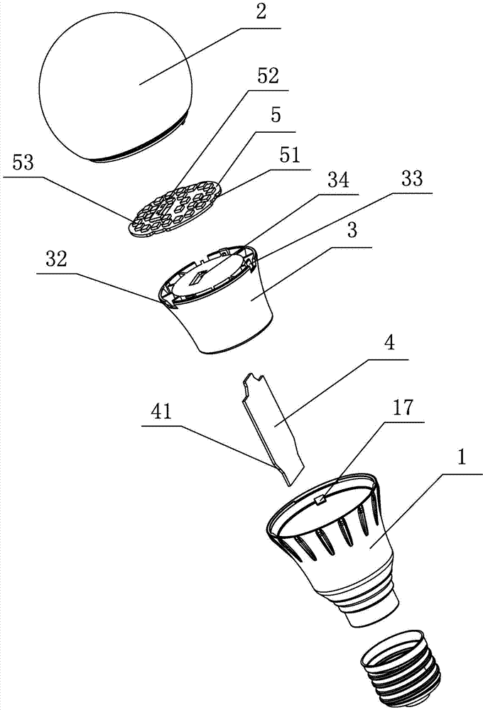 LED bulb lamp capable of achieving automatic assembly