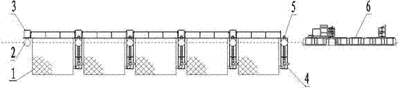 Movable operating platform type floating net-cage fish culturing accessory facility