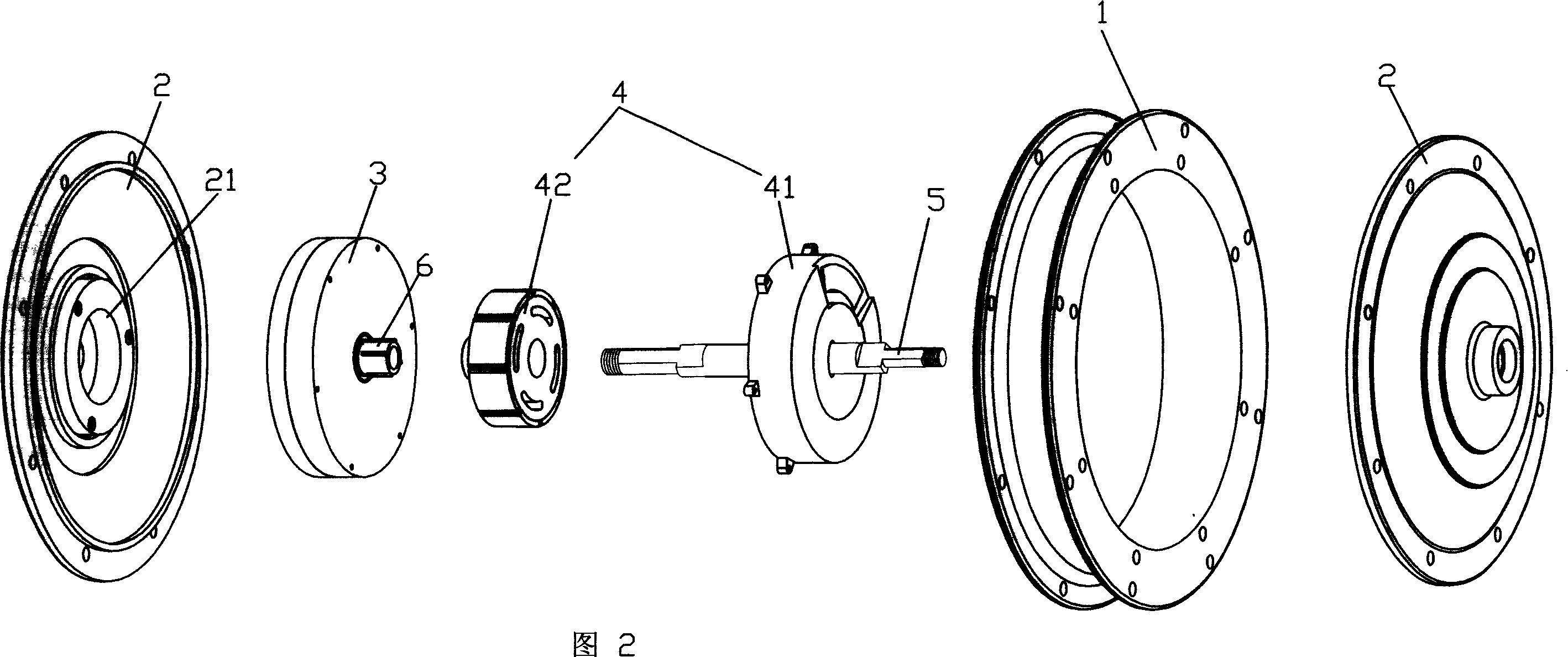 An electromotive wheel hub electromotor