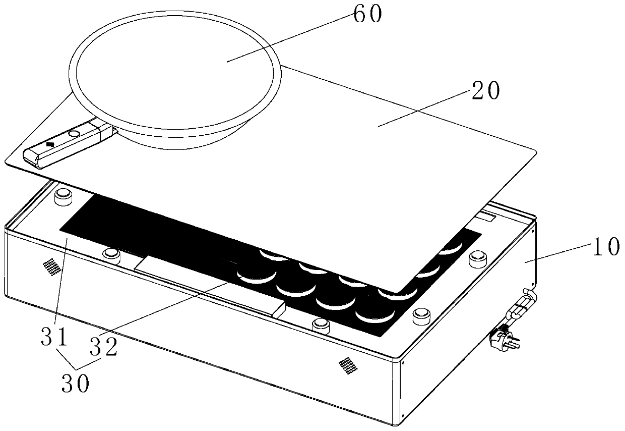 Electromagnetic heating cooking platform, cabinet and control method for electromagnetic heating cooking platform