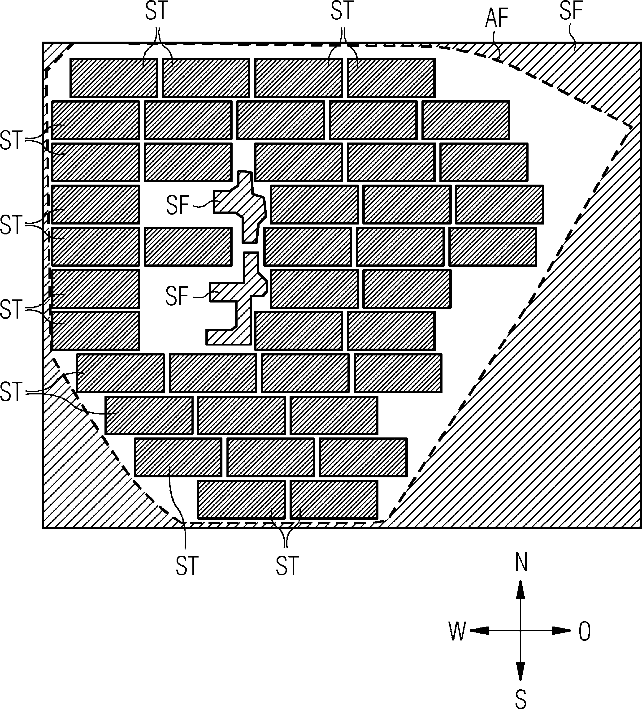 Method and device for creating a system layout of a photovoltaic open-space power plant