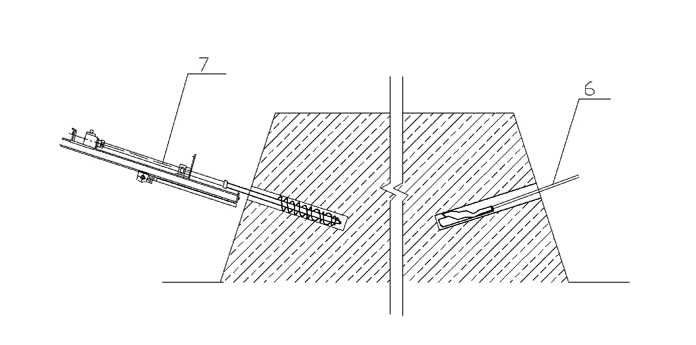 Grouting method for anchoring with polymer