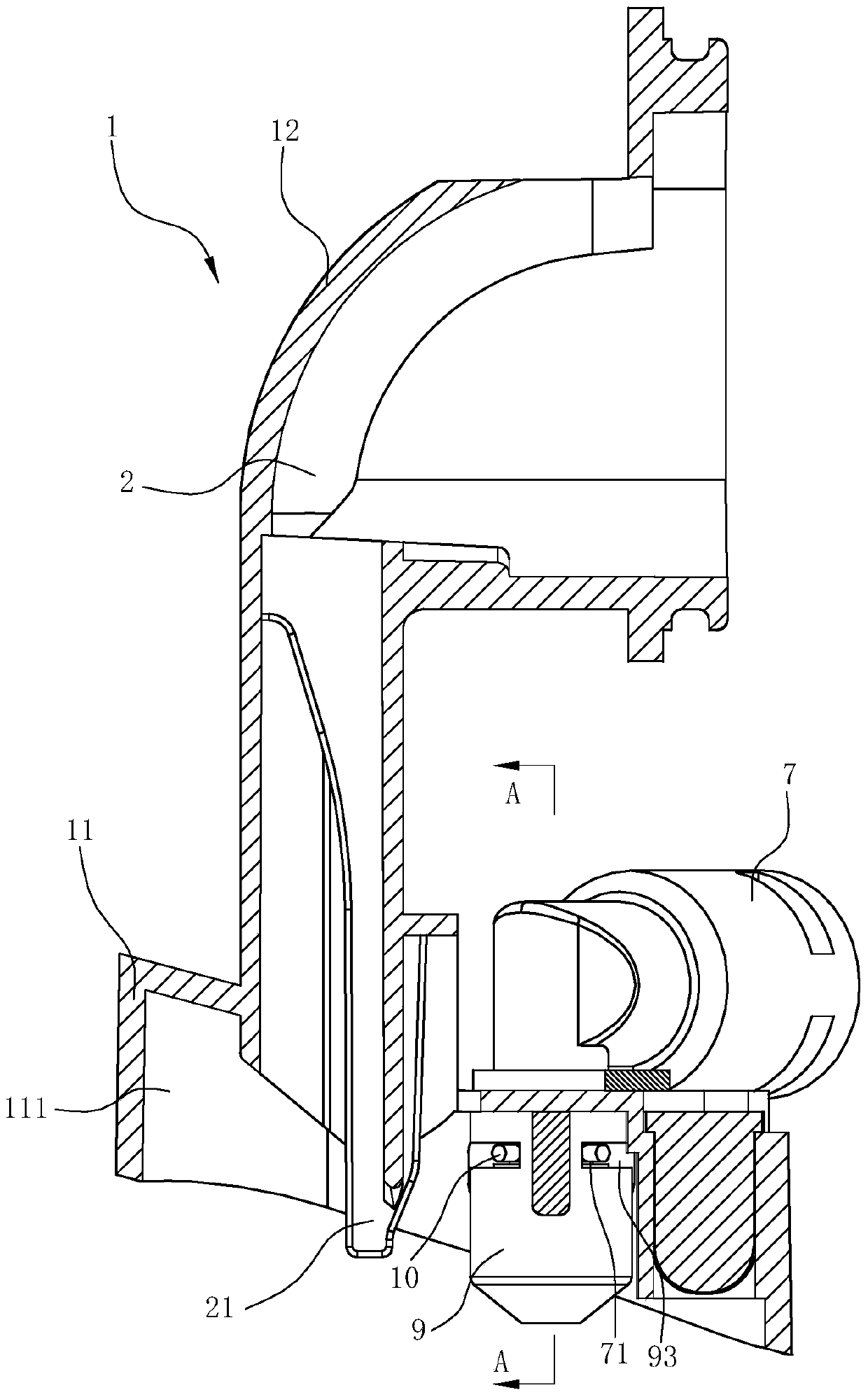 Coffee machine outlet structure