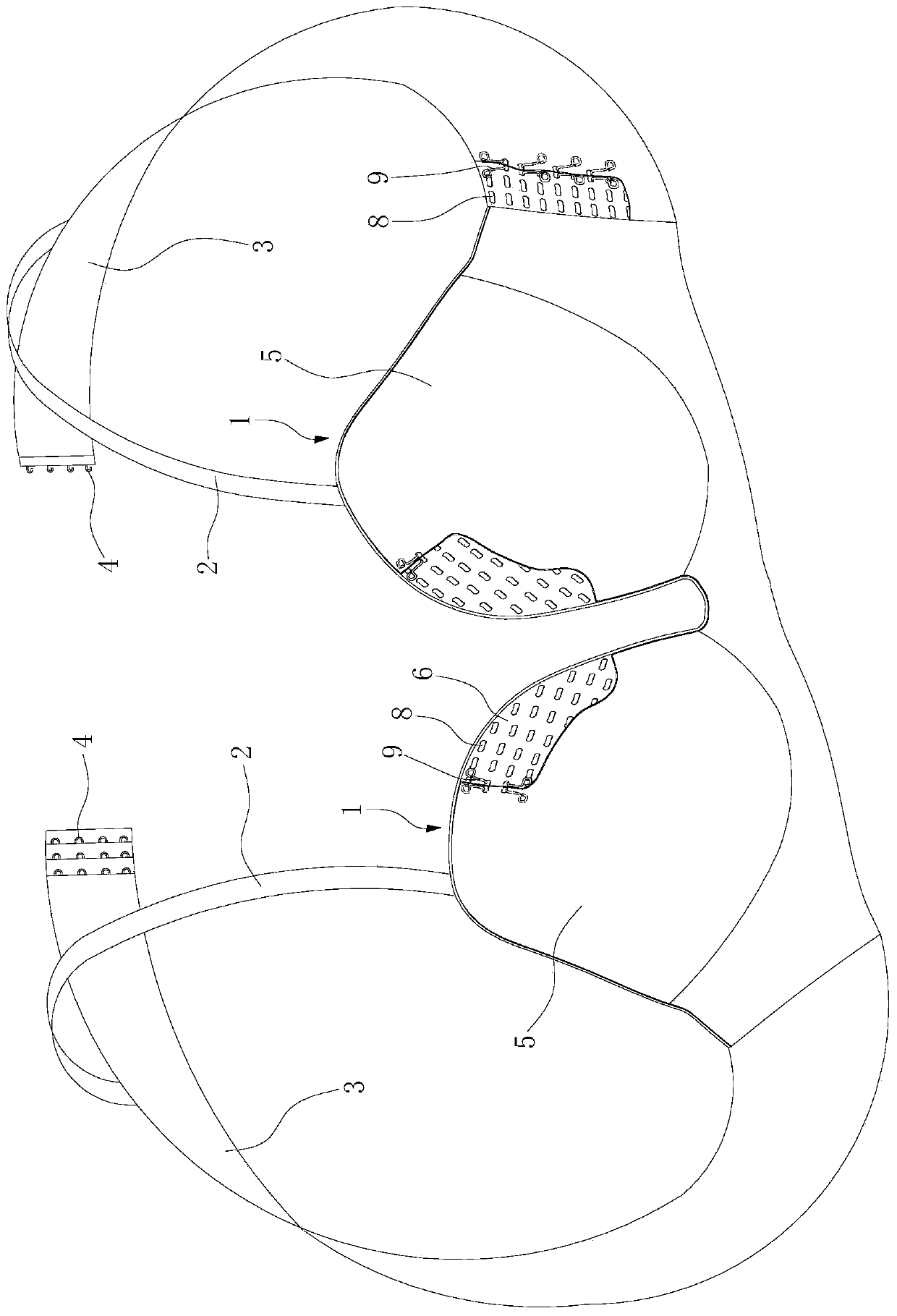 Bra with randomly replaceable fabrics