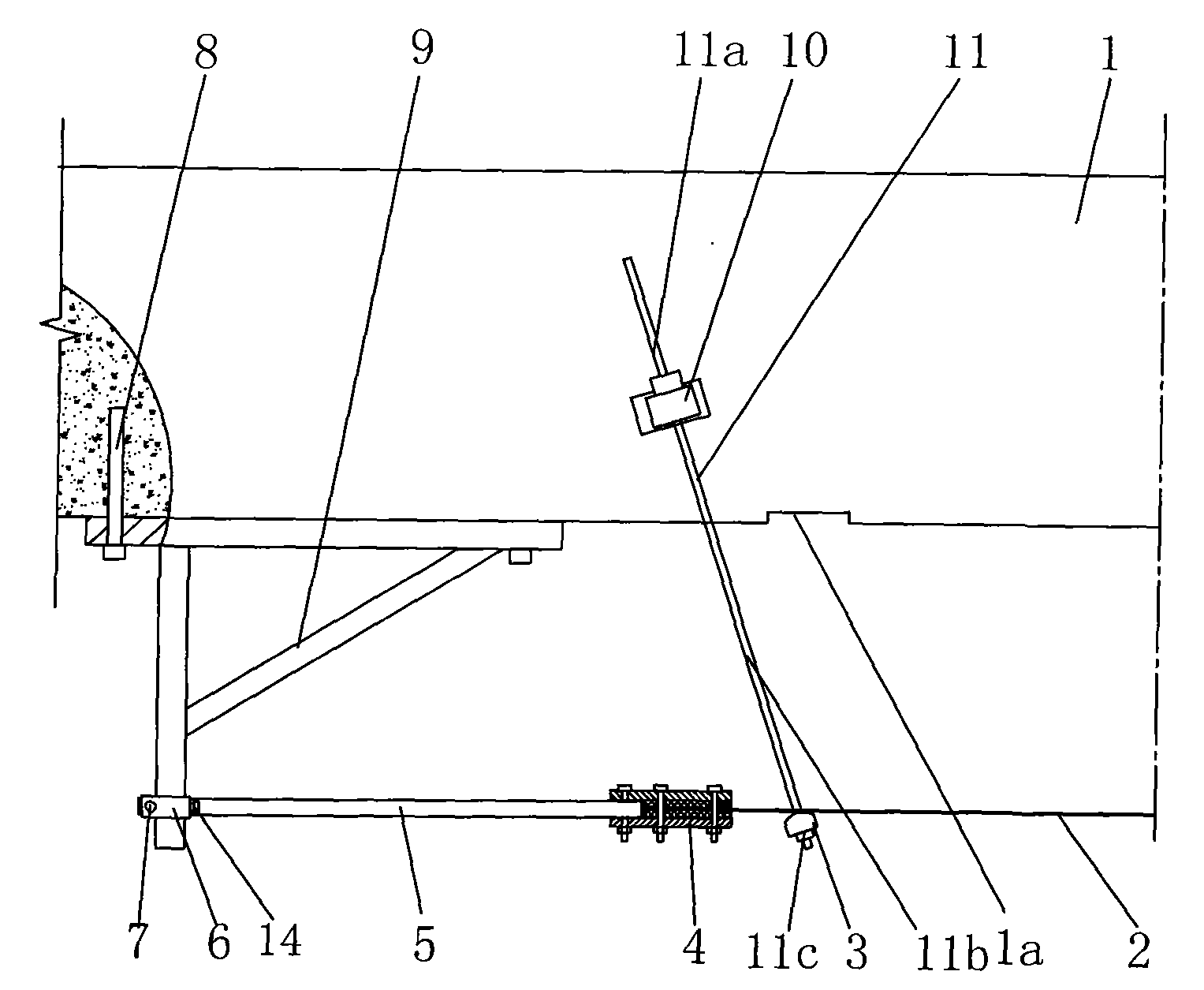 Transverse stretching method for prestressed fiber cloth reinforced concrete column