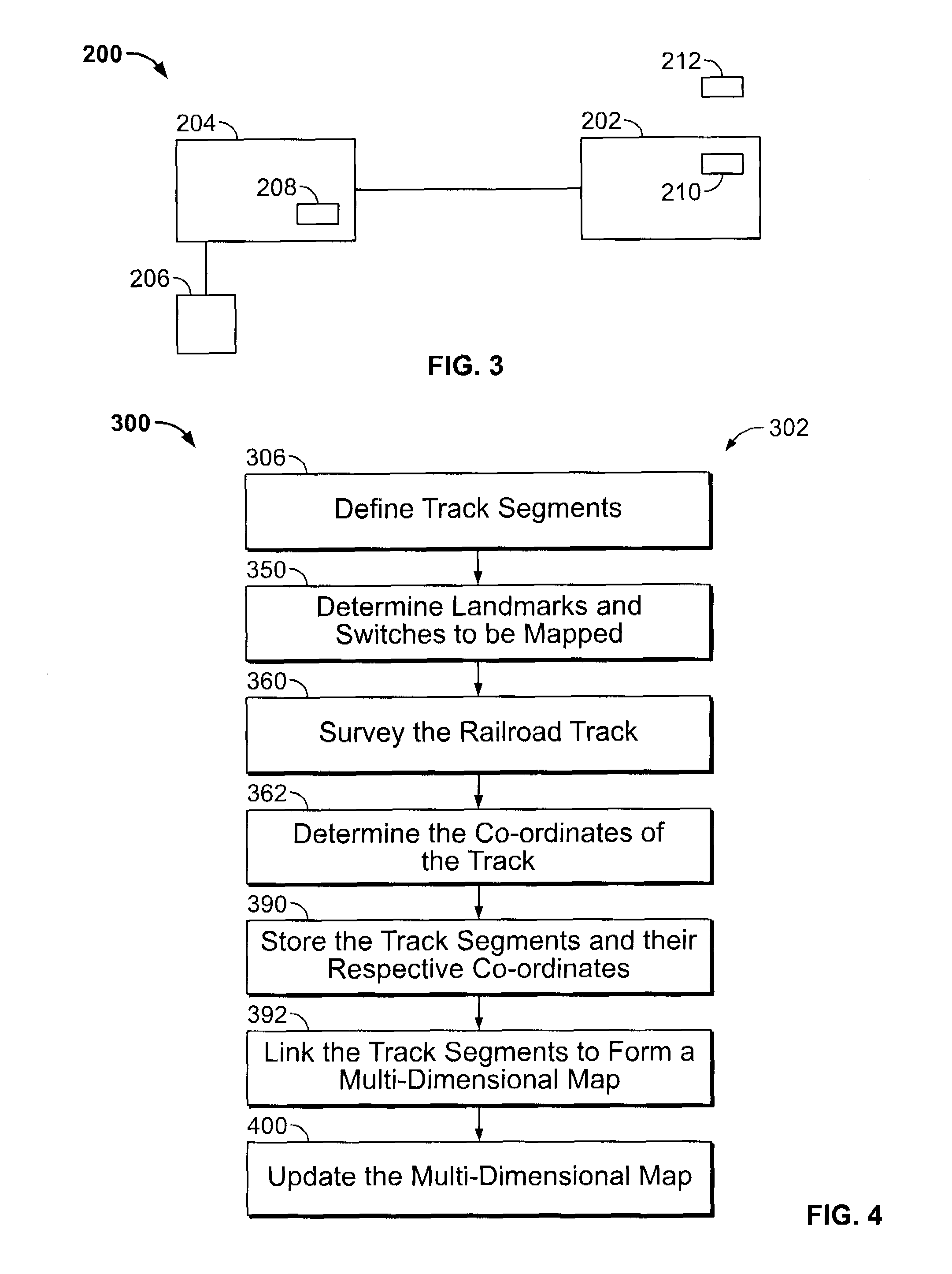 Methods and systems for mapping railroad tracks