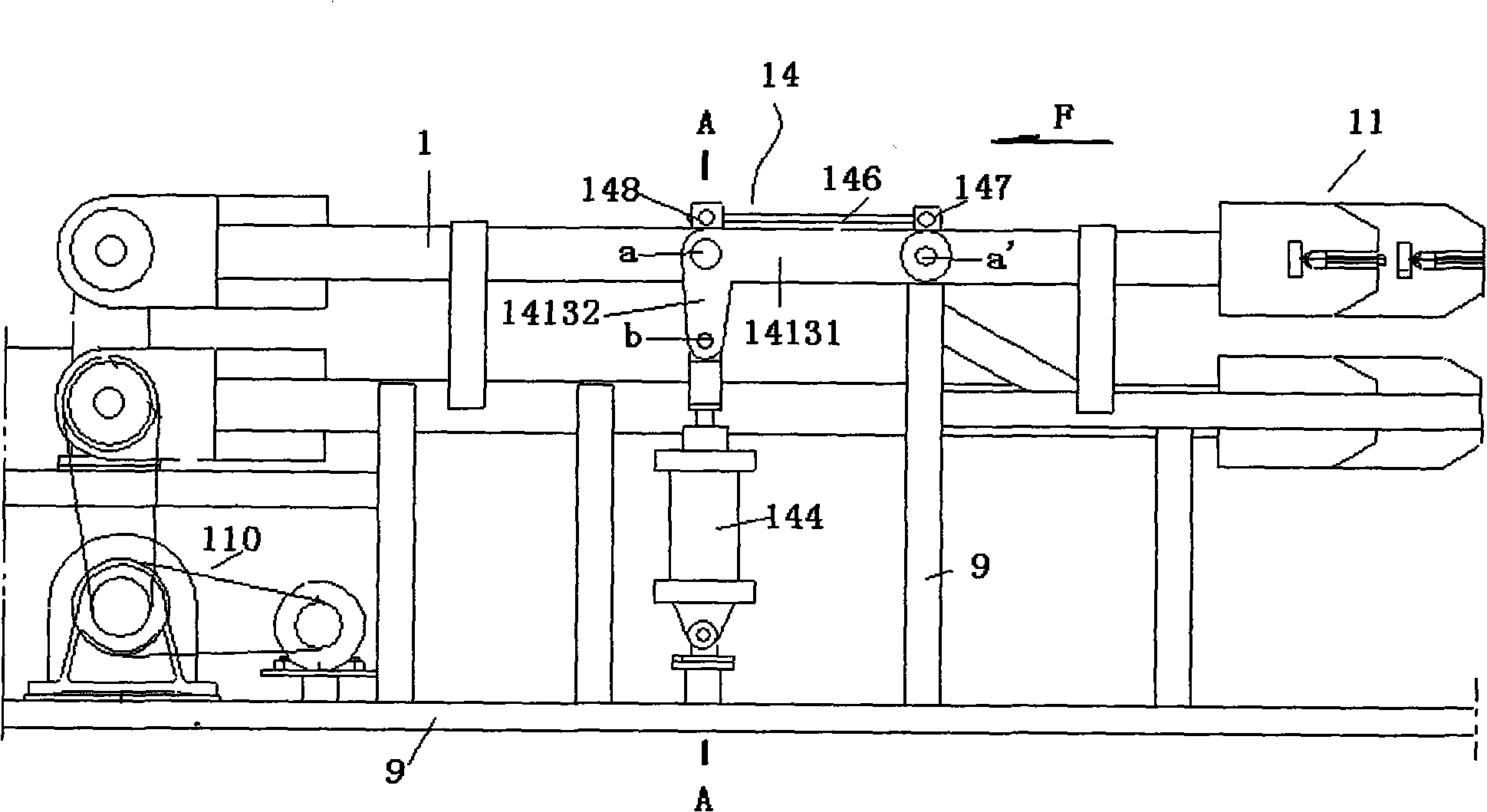 Mould mechanism capable of detecting extrusion traction on-line and extruder thereof