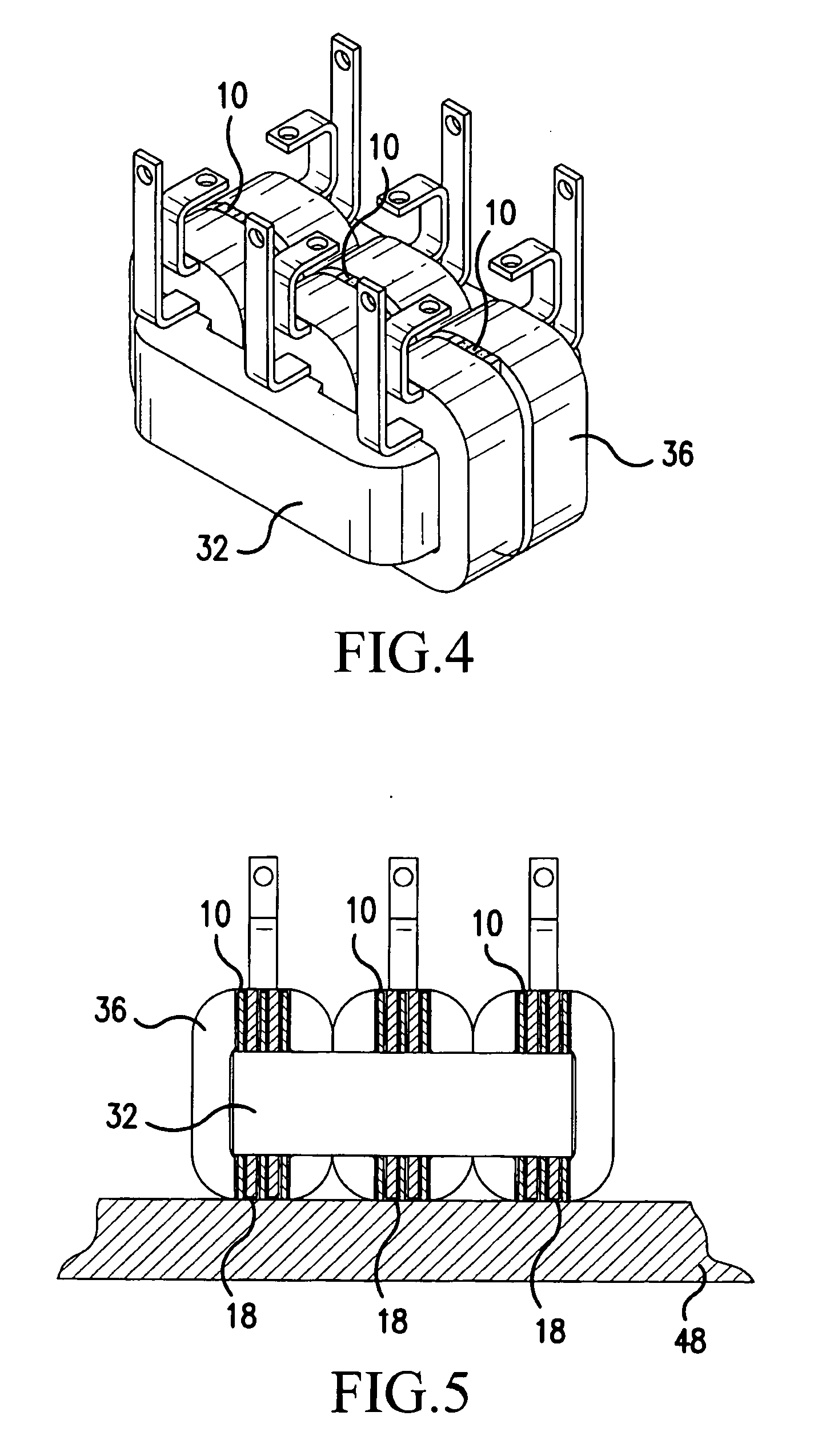 Thermally conductive element for cooling an air gap inductor, air gap inductor including same and method of cooling an air gap inductor