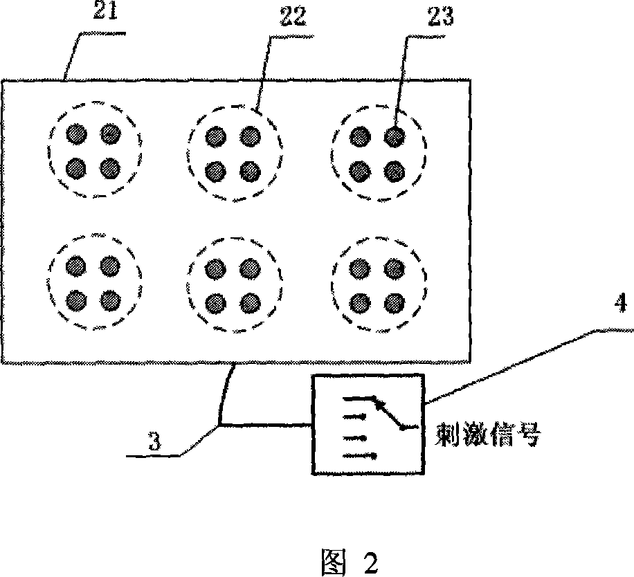 Visual cortex nerve stimulating device and stimulating method