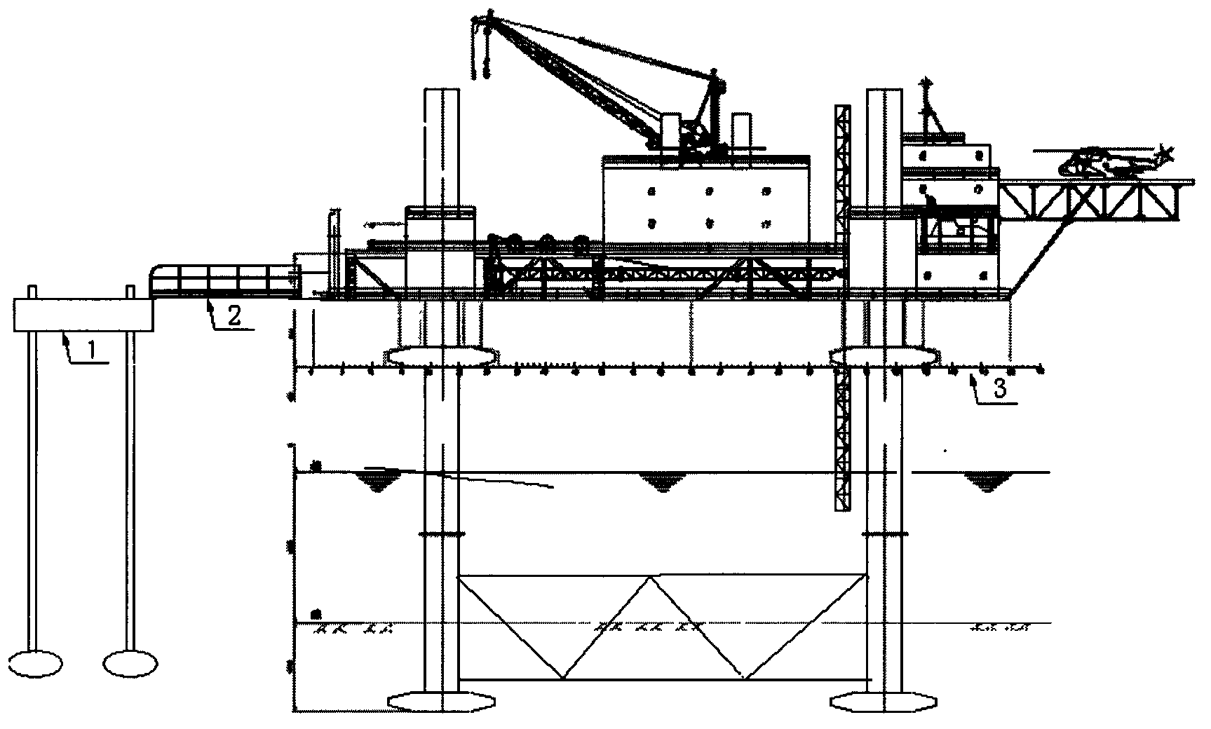 Auto-telescoping trestle bridge applicable to movable platforms