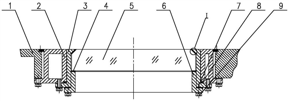 A method for adjusting the step difference of glass observation window on the side wall of a high-speed wind tunnel