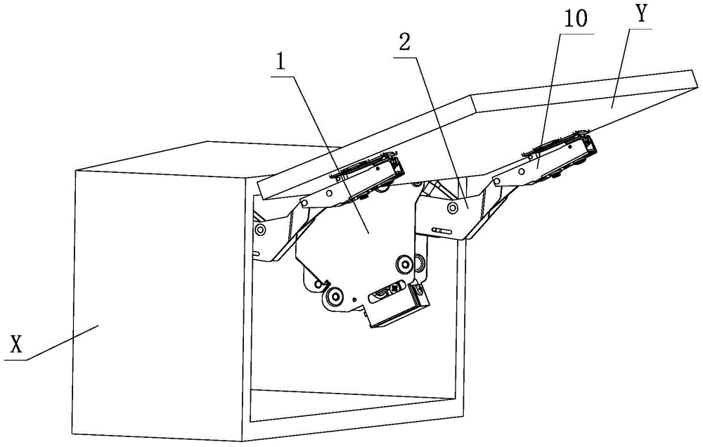 Adjustable furniture upward flap damping hovering structure