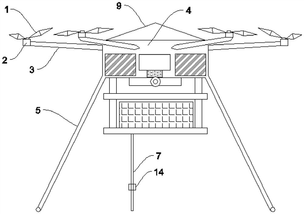 Long-endurance fixed-point fixed-depth quantitative intelligent water quality sampling unmanned aerial vehicle