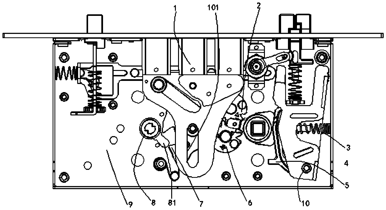 Silent full-automatic lock body push-and-pull common handle mechanism