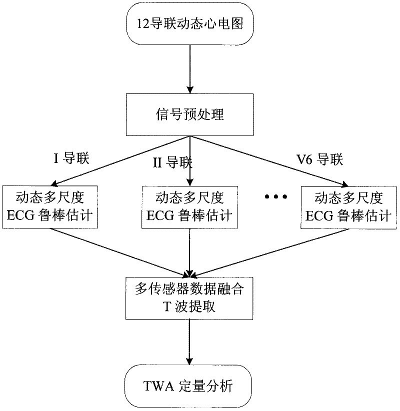 Dynamic electrocardiogram T wave alternate quantitative analysis method based on models