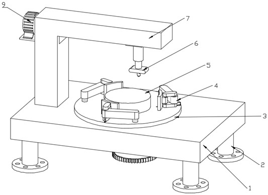 Machine tool with rotary clamp assembly