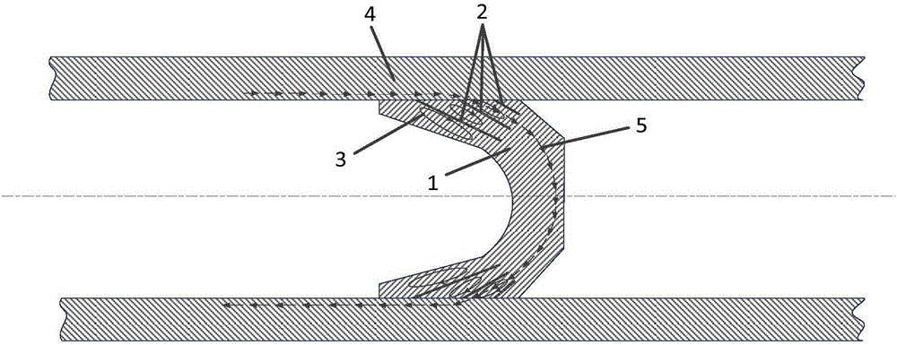 Method for inhibiting armature transition through reducing vortex based on empennage layering