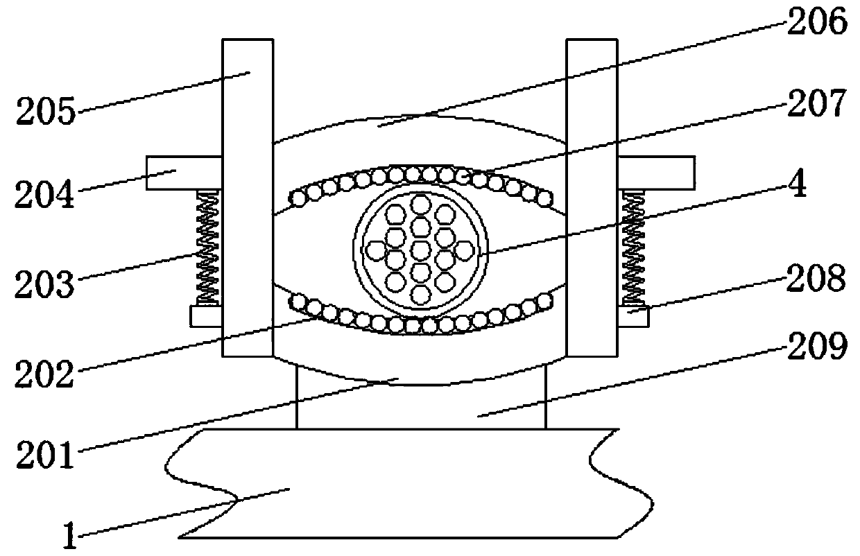 An anti-winding collection device for cables