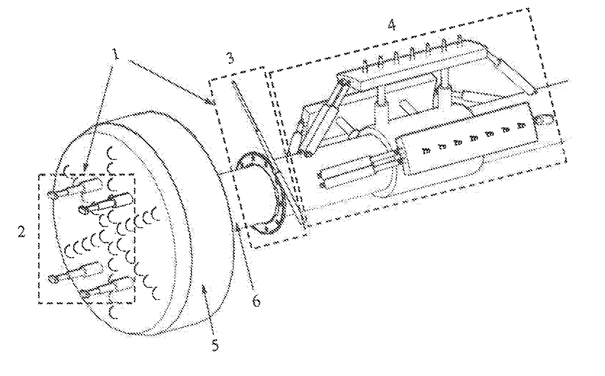 Rock breaking seismic source and active source three-dimensional seismic combined advanced detection system using tunnel boring machine