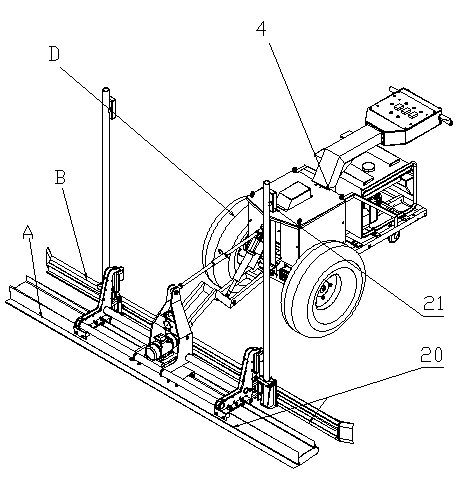 All-electric driven concrete laser leveler