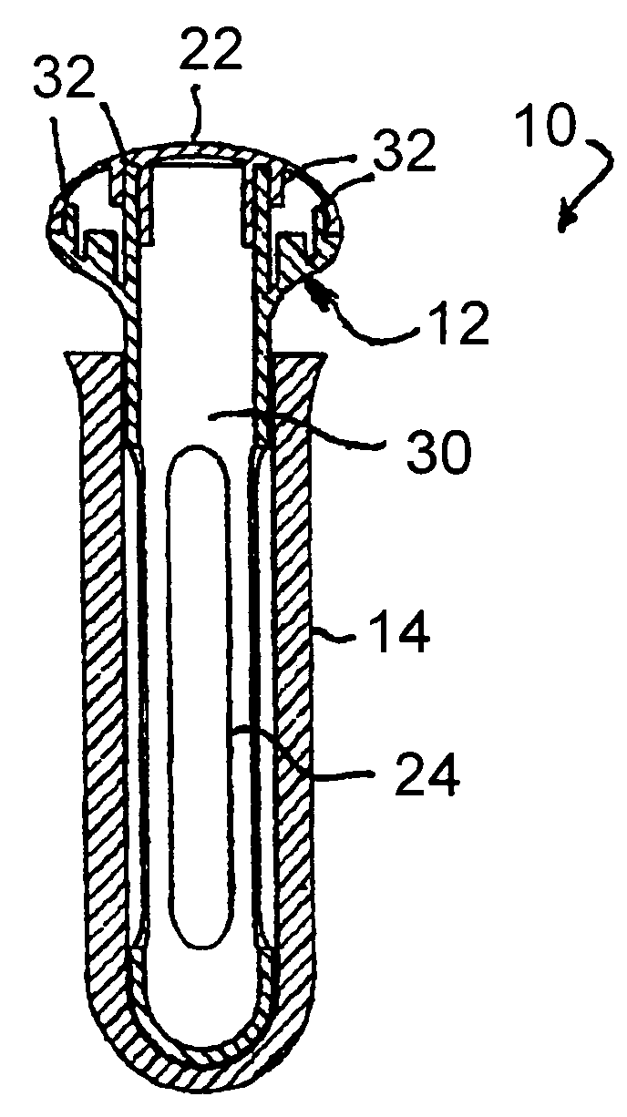 Disposable cryotherapy device for the treatment of hemorrhoids with frozen healing media