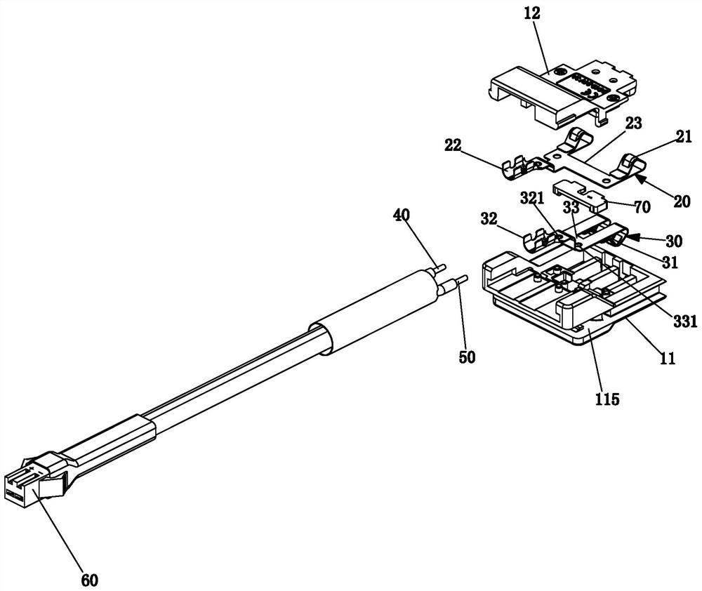 Conductive unit, power connection device applying conductive unit, and display system