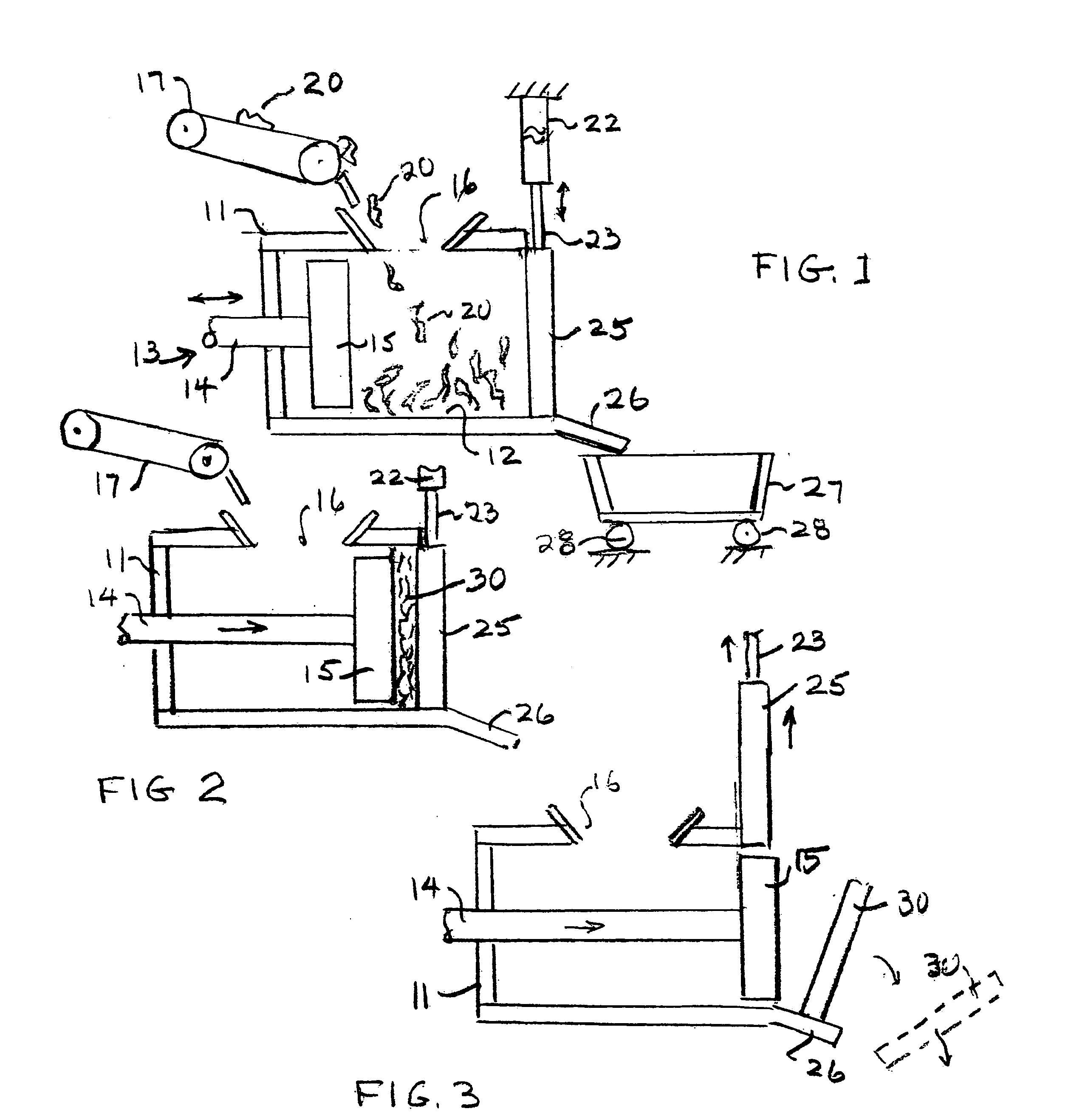 Method for transporting bent, irregularly shaped pieces of scrap sheet metal