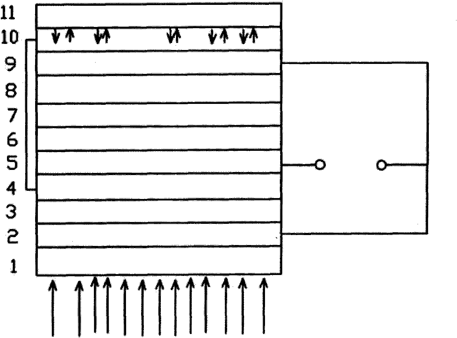 Laminated composite solar battery