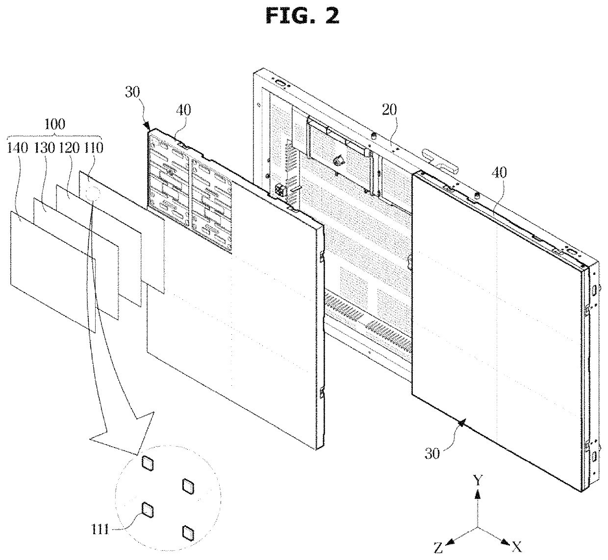 Display device including radiant heat blocking layer