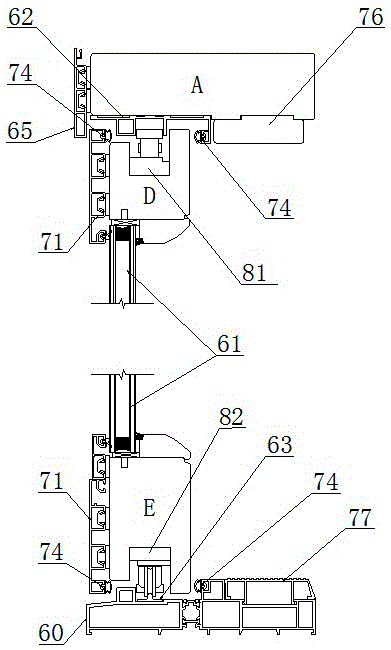 Pressing sliding door