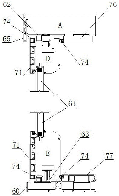 Pressing sliding door