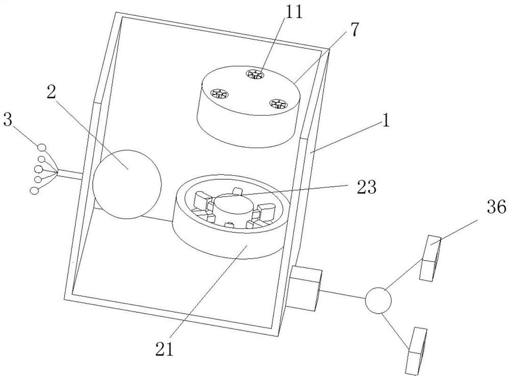 Mining concrete mixing and dust removing device based on multi-stage vibration