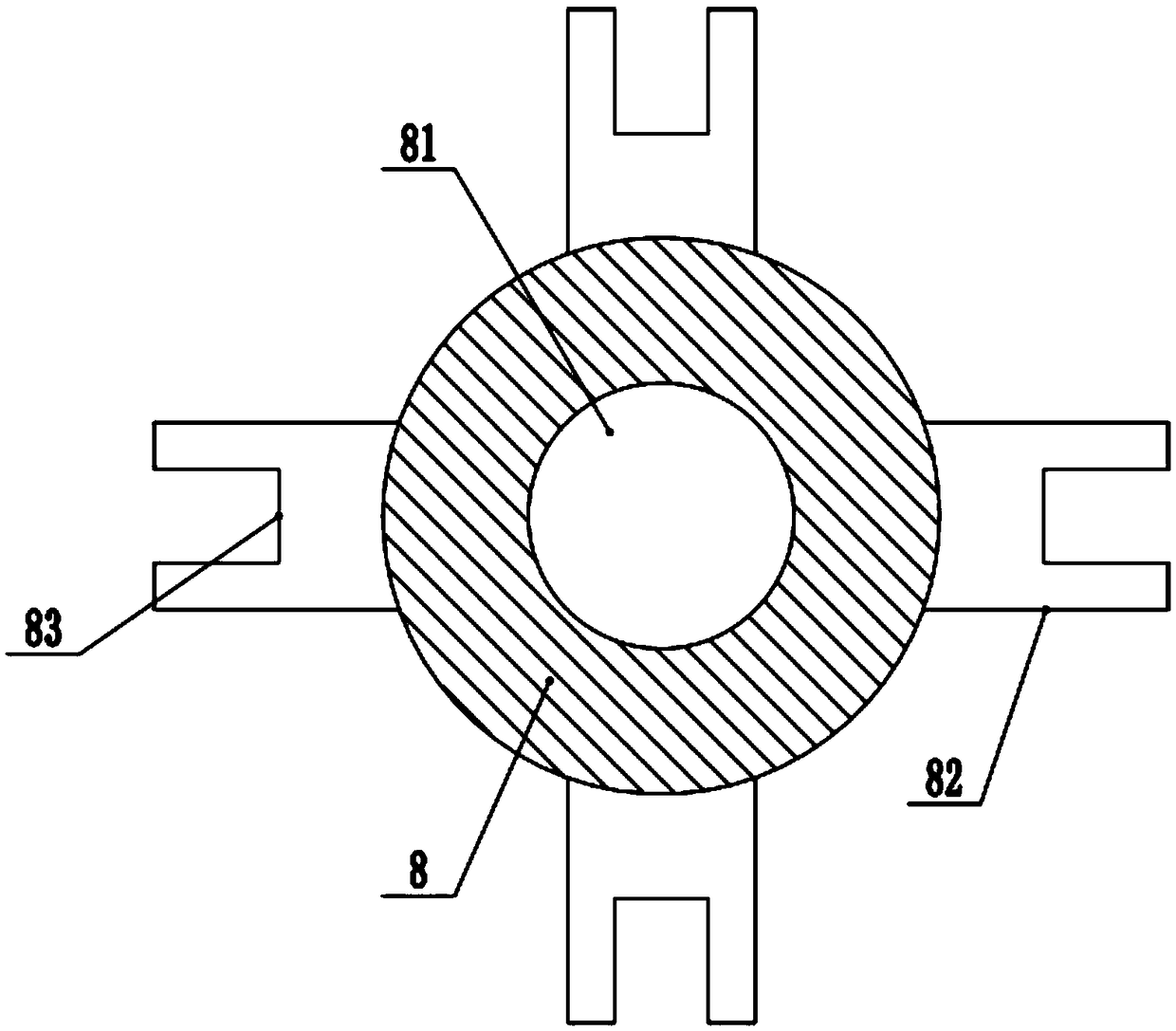 A machine for grin and repairing weld seam for welding automobile pipe fittings