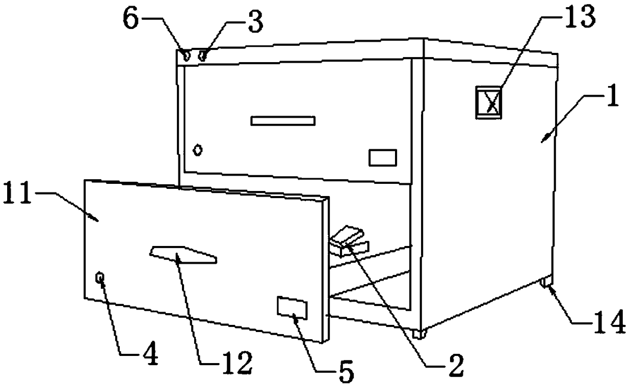 A charging disinfection cabinet with safety protection function