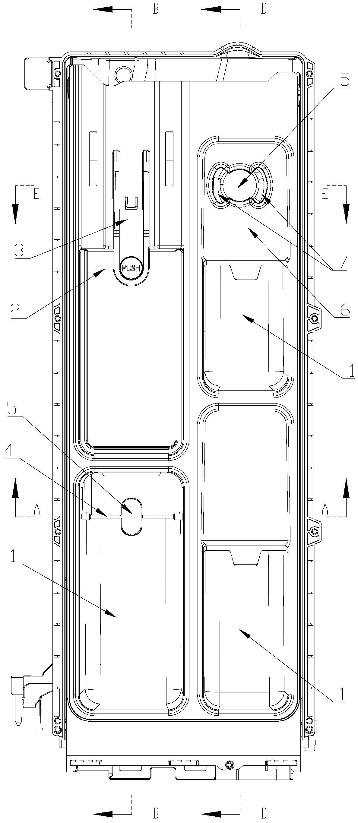 Washing additive feeding device