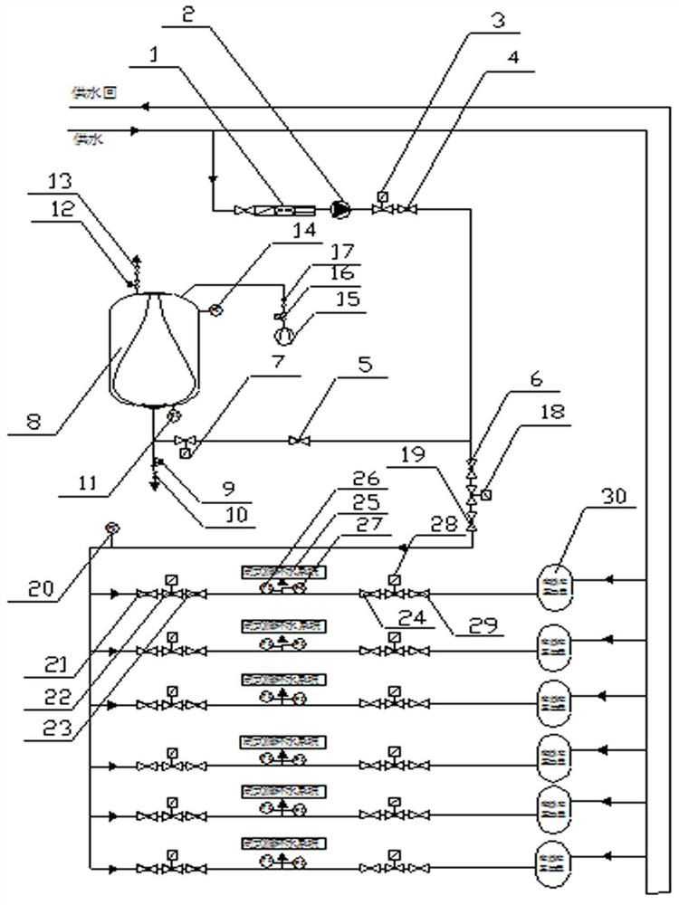 A closed-circuit circulating water automatic switching fast emergency voltage stabilization device