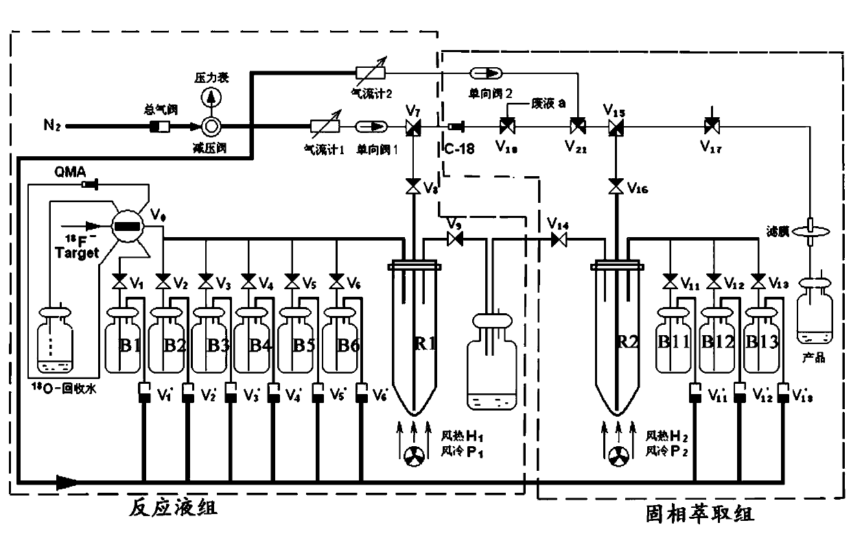 Automatic production method of [18F] aluminum fluoride and NOTA labeling method