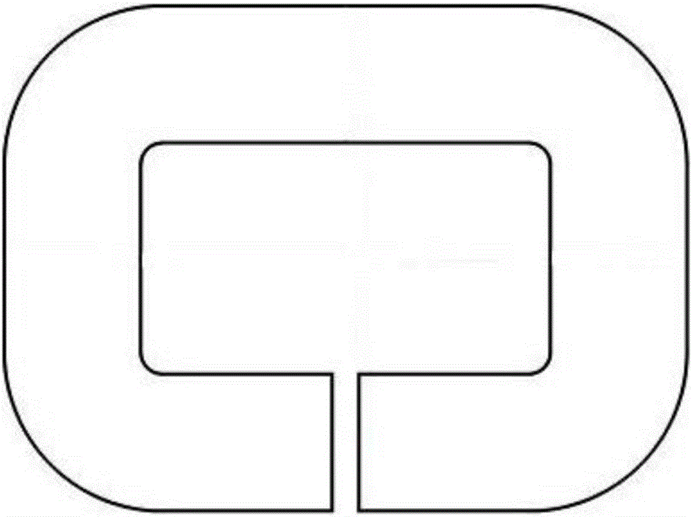 Magnetic core air gap fixing structure assembly for core passing type Hall current sensor