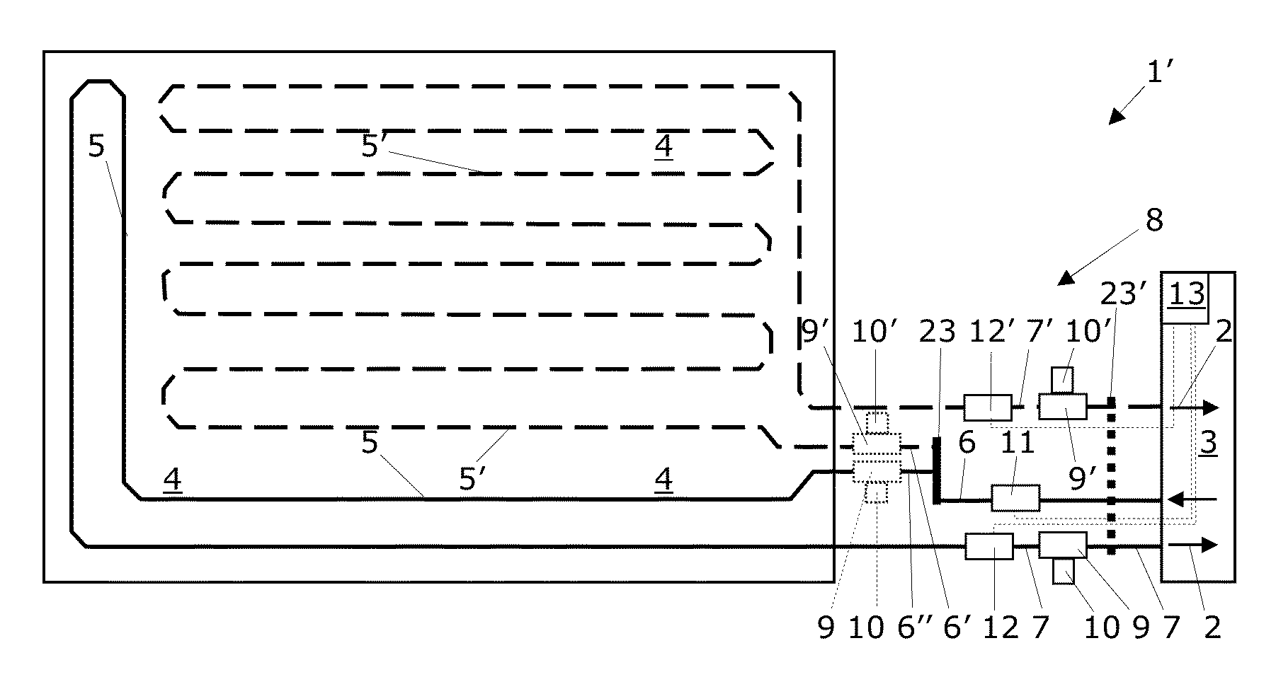 Method and system for controlling the temperature of components