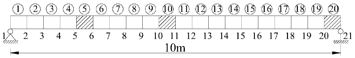 Damage identification method for beam structures based on mode weighted modal flexibility