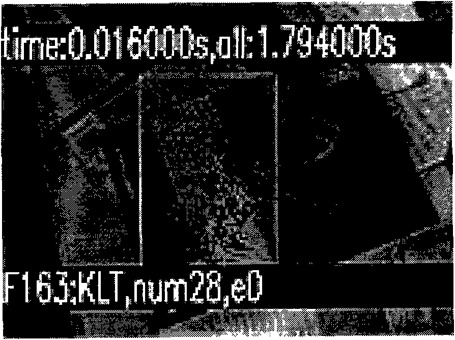 Target automatically recognizing and tracking method based on affine invariant point and optical flow calculation