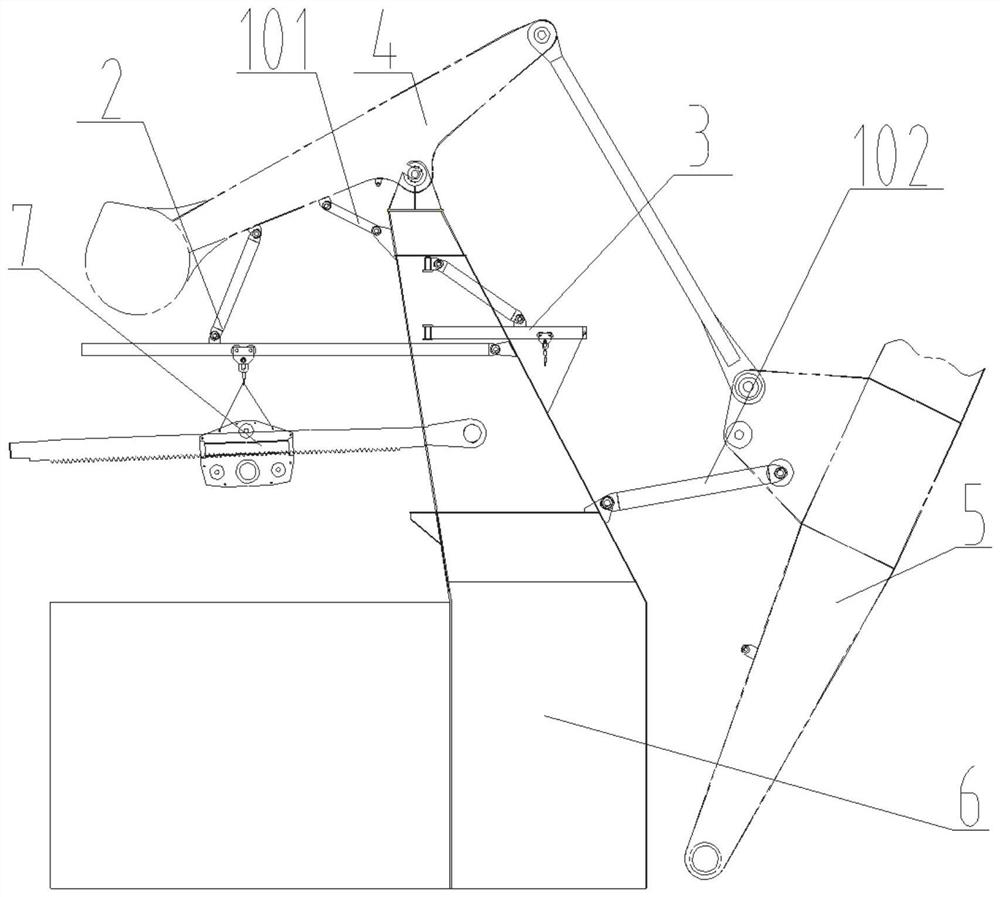 Auxiliary device for maintenance of luffing mechanism and gantry crane