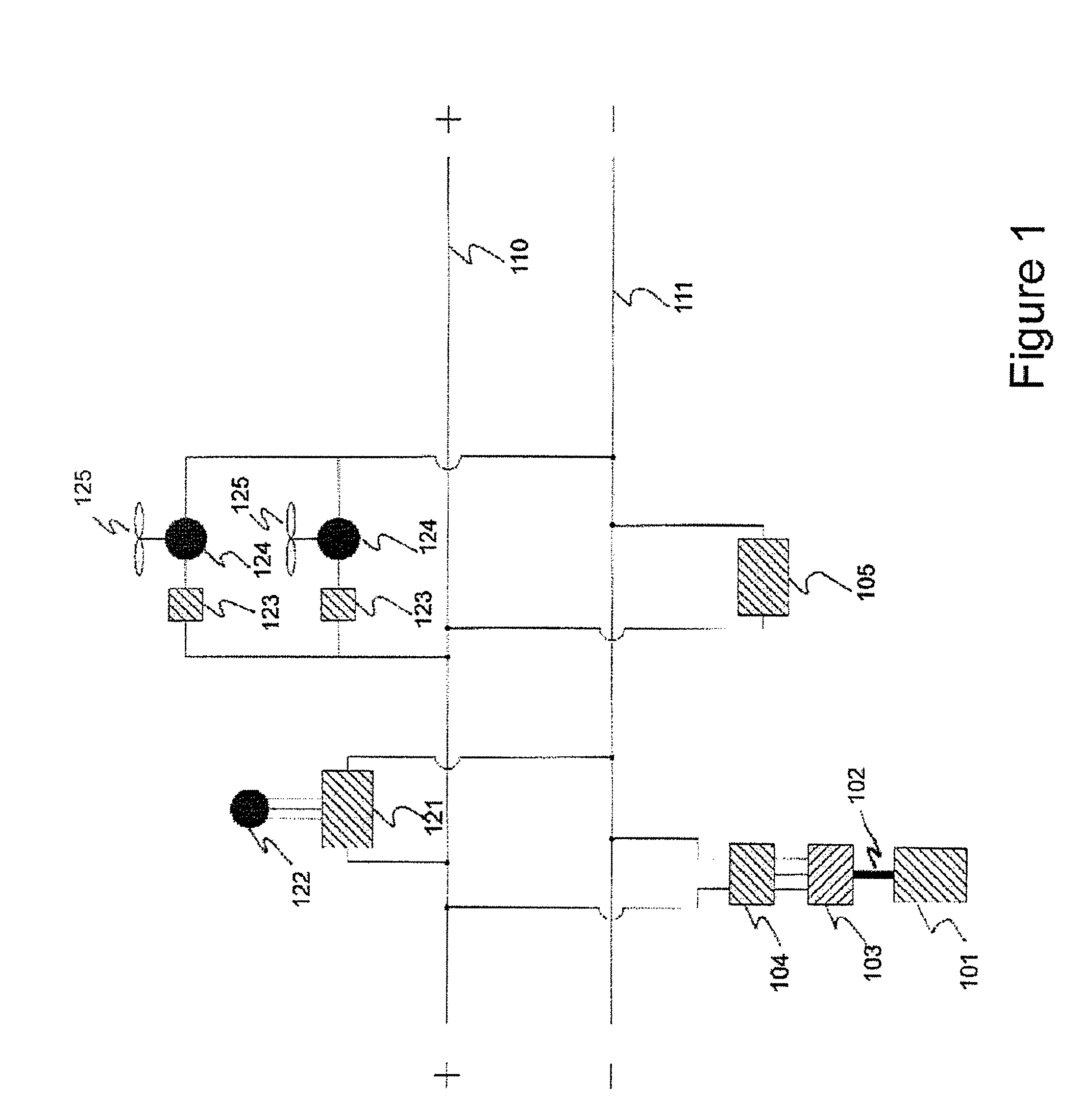 Marine power train system and method of storing energy in a marine vehicle